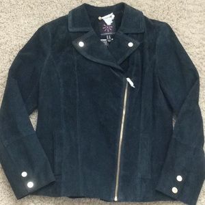 Suede Moto Jacket